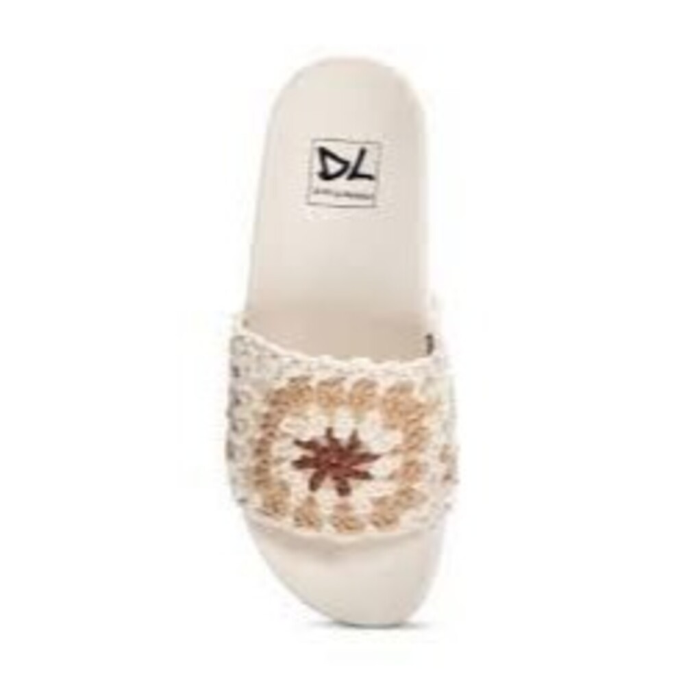 Dirty Laundry Women's Worble Crochet Platform Flatform Wedge Slip On Sandals 9